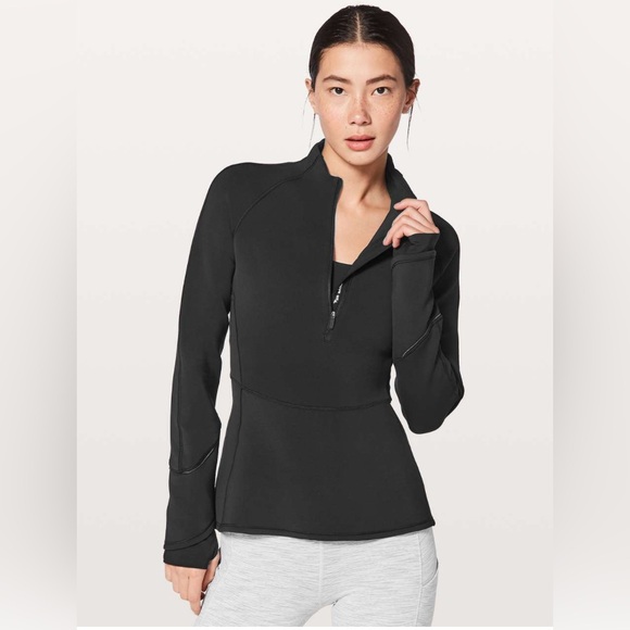 NWOT - Lululemon Weather Or Not 1/2 Zip in Black, Size 6 - Picture 1 of 7